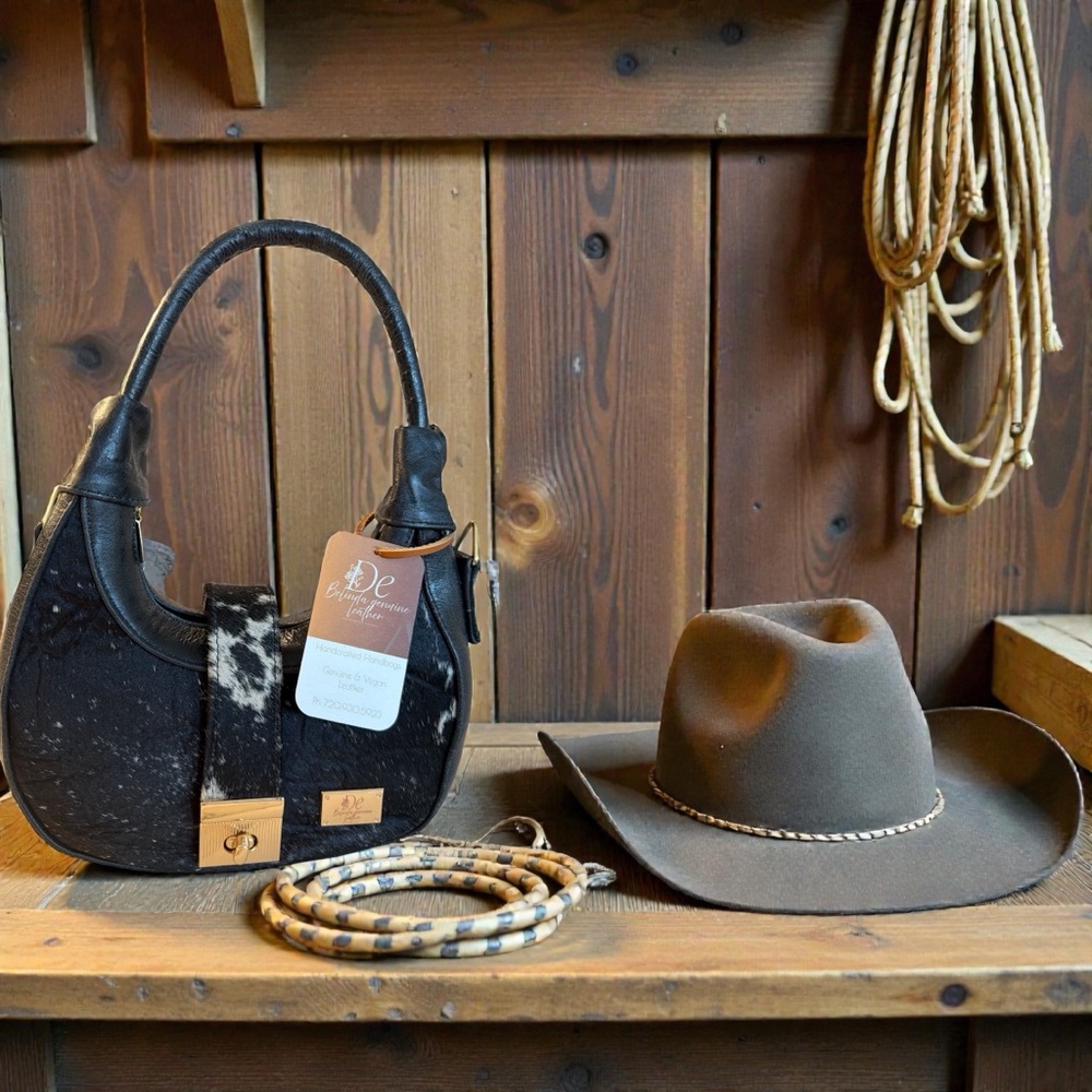 Black and White Cowhide Handbag